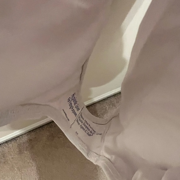 New White Ribbed Fabric One Piece Swimsuit, Sz 3x - Picture 3 of 5